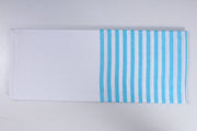 White and Blue Striped Soft Chadar