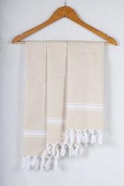 Parchment Yellow Napkin with White Stripes