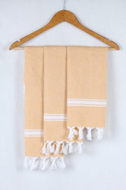 Golden Yellow Napkin with White Stripes
