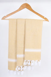 Yellow Napkin with White Stripes