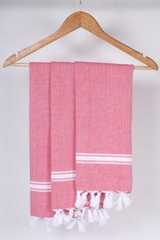 Red Napkin with White Stripes