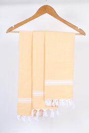 Yellow Napkin with White Stripes