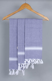 Iris Purple Napkin with White Stripes