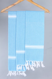 Blue Napkin with White Stripes