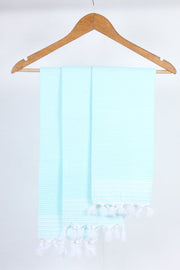 Green Napkin with White Stripes