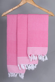 Pink Napkin with White Stripes