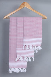 Taffy Pink Napkin with white Stripes
