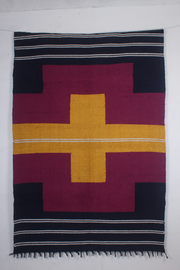 Black, Red and Yellow Dari with White Stripes