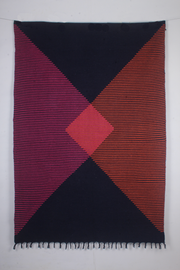 Black Dari with Pink and Yellow Stripes