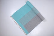Grey Yoga mate with Dark Green Stripes