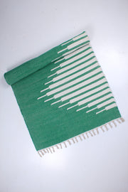 Green Yoga Mate with White Stripes