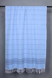 Blue Shwl with Dark Blue Stripes