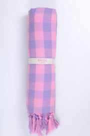 Pink and Purple Check Ultra Soft Bath Towel