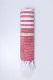 Red and White Stripes Ultra Soft Bath Towel
