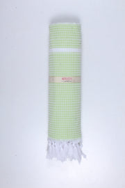 Pista Green and White Stripes Ultra Soft Bath Towel