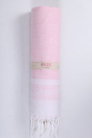 Pink Ultra Light Travel Towel with White Stripes