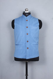 Sky Blue Men's Quilted Jacket