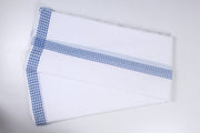 White Dhoti Duptt with Blue Border