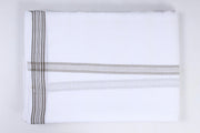 White Dhoti Dupatta with Gray Border