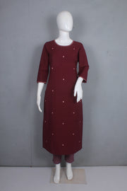 Maroon Long Kurti