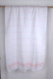 White Stole with Pale Red Stripes