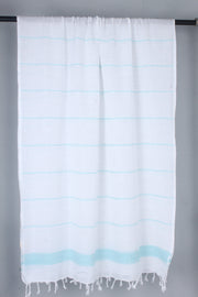 White Stole with Light Blue Stripes
