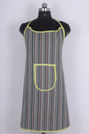 Multicolored Cotton Apron with Striped Pattern