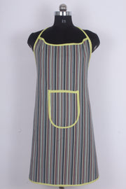 Multicolored Cotton Apron with Striped Pattern