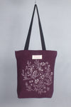 Maroon Hand Embroidery Tote Bag