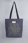 Blue Hand Embroidery Tote Bag
