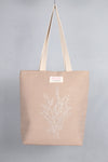 Pink Hand Embroidery Tote Bag