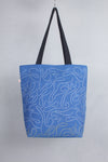 Blue Hand Embroidery Tote Bag