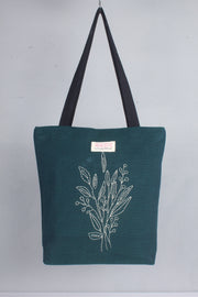 Sacramento Green Hand Embroidery Tote Bag