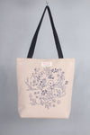 Pink Hand Embroidery Tote Bag