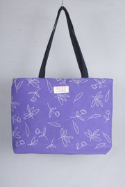 Blue Hand Embroidery Tote Bag