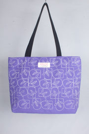 Blue Hand Embroidery Tote Bag