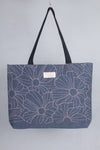 Blue Hand Embroidery Tote Bag