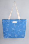 Sky Blue Hand Embroidery Tote Bag