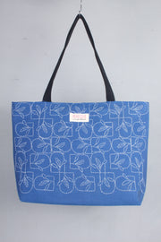 Blue Hand Embroidery Tote Bag