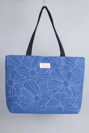 Sky Blue Hand Embroidery Tote Bag