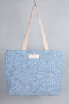 Sky Blue Hand Embroidery Tote Bag