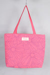 Hand Embroidery Pink Tote Bag