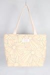 Hand Embroidery Cream Tote Bag