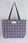 Hand Embroidery Blue Tote Bag