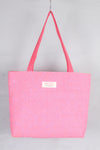 Hand Embroidery Pink Tote Bag
