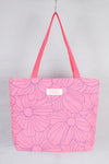 Hand Embroidery Pink Tote Bag