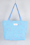 Hand Embroidery Sky Blue Tote Bag