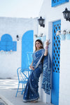 Wedding Saree Dark Blue