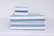 White and Blue Stripes Double Bedsheet
