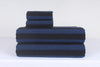 Black and Blue Striped Double Bedsheet Set
